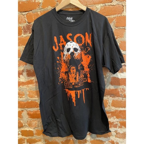 Friday the 13th JASON Voorhees Men's Black T-Shirt Size L - - Picture 1 of 3